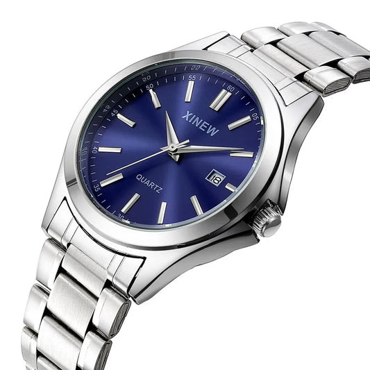 Casual Full Stainless Steel Band Watch